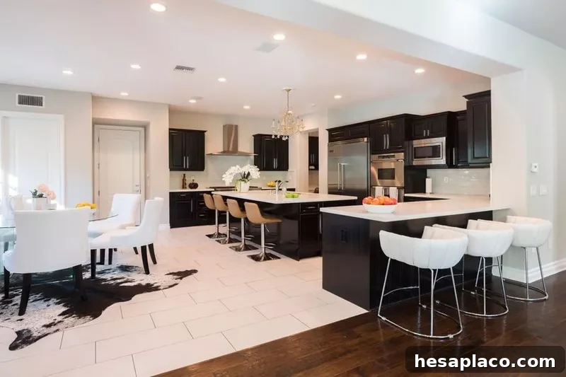 Open floor plan kitchen