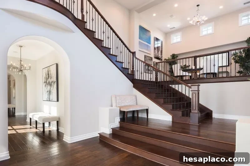 Staircase in entryway