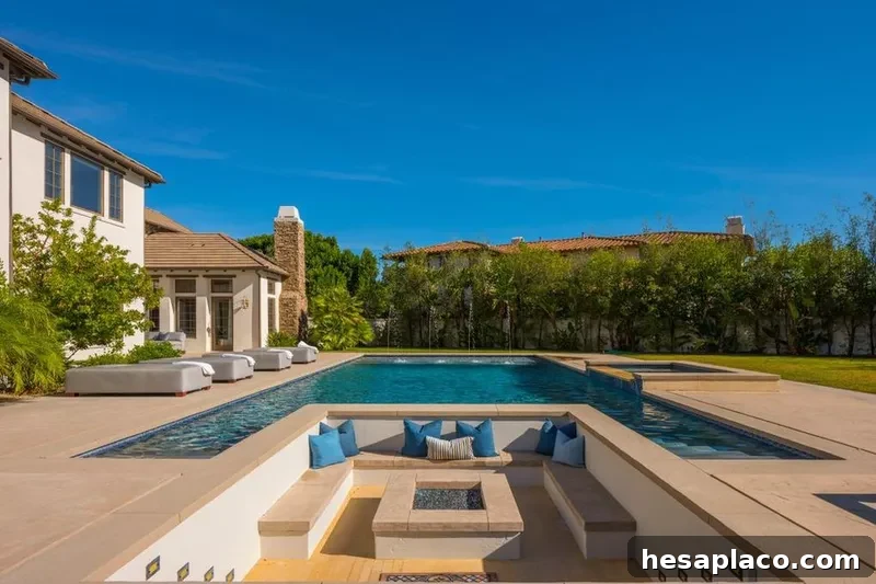 Fire pit and pool