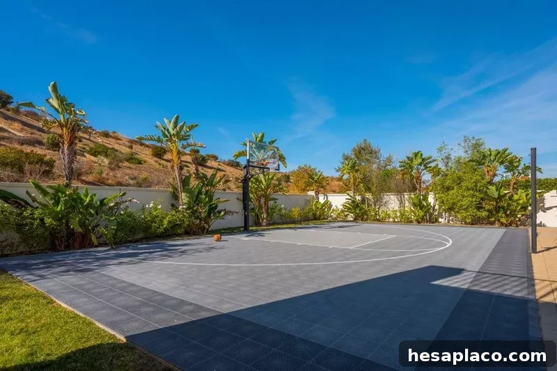 Half basketball court