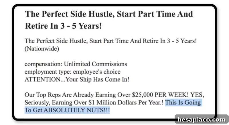 Too-good-to-be-true job