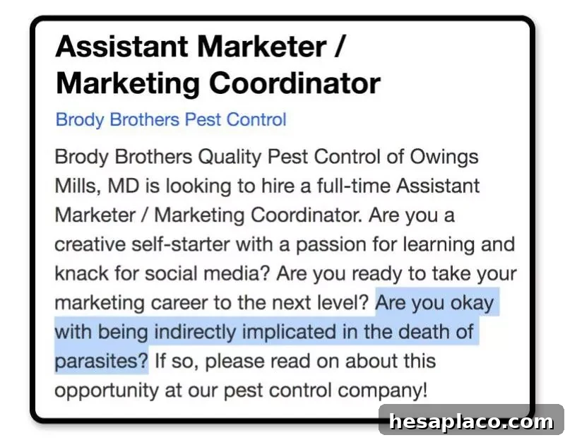 Parasite-related job