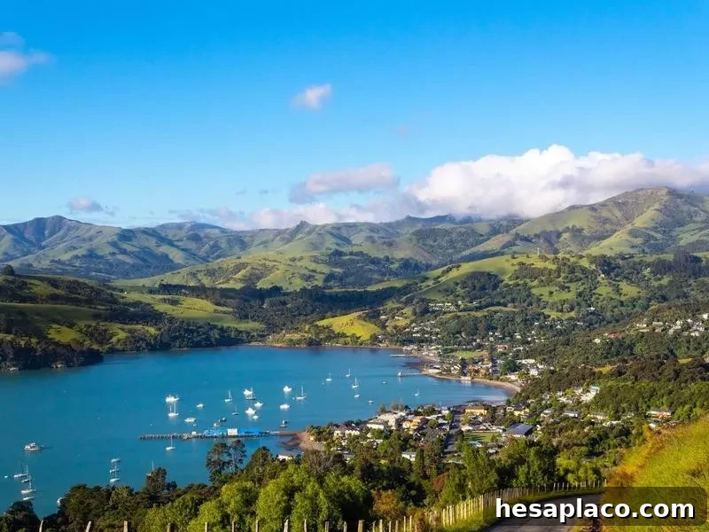 Banks Peninsula in New Zealand