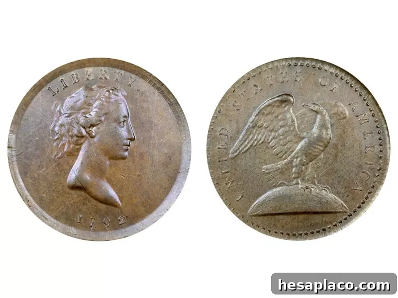 1792 Eagle on Globe Copper Pattern Quarter