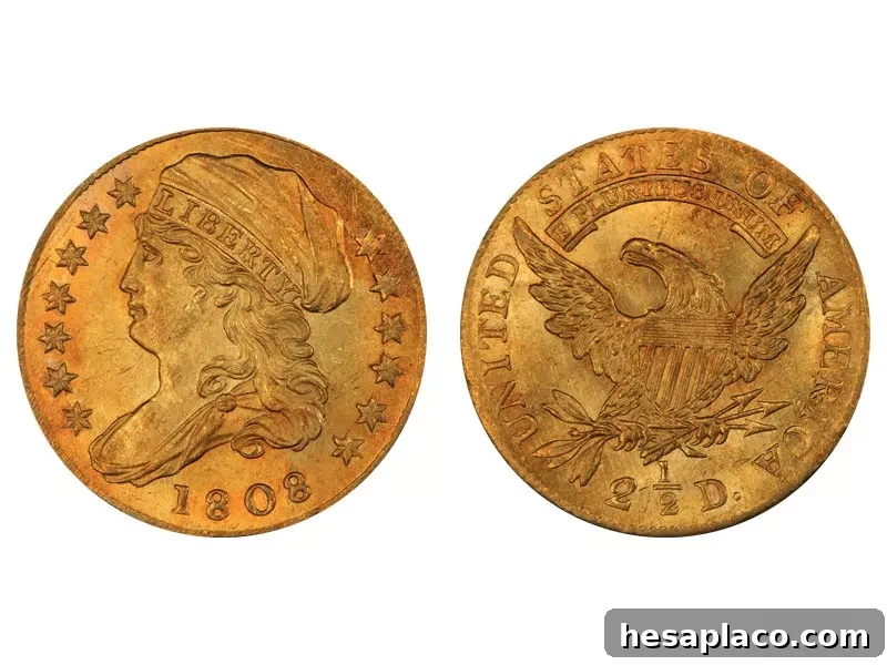 1808 Capped Bust Left Quarter Eagle