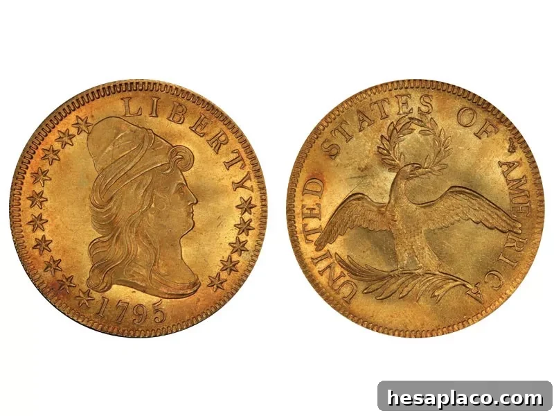 1795 Capped Bust Right Eagle 13 Leaves
