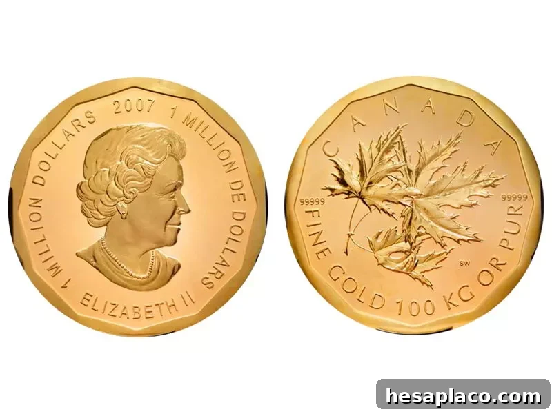 2007 Queen Elizabeth II Million Dollar Coin