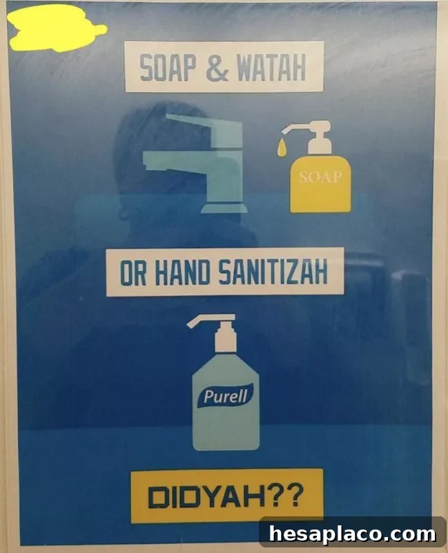 Soap and water