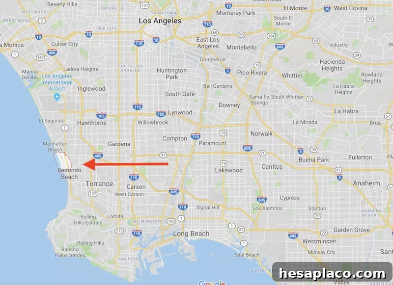 Hermosa Beach map