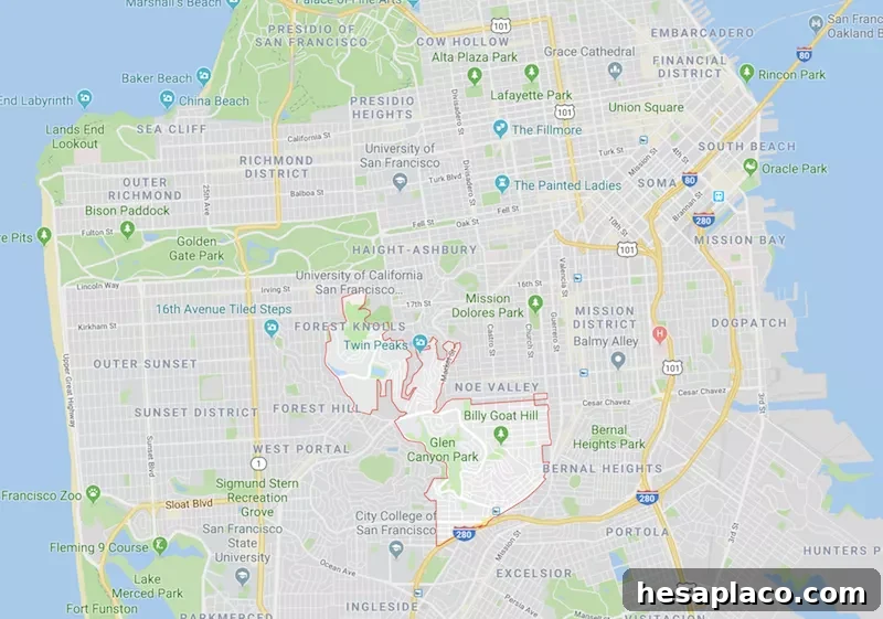 San Francisco 94131 map