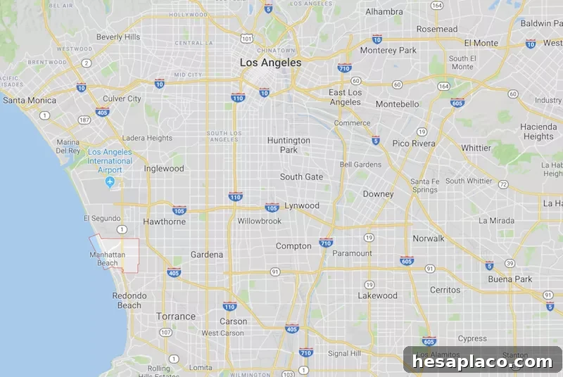 Manhattan Beach map
