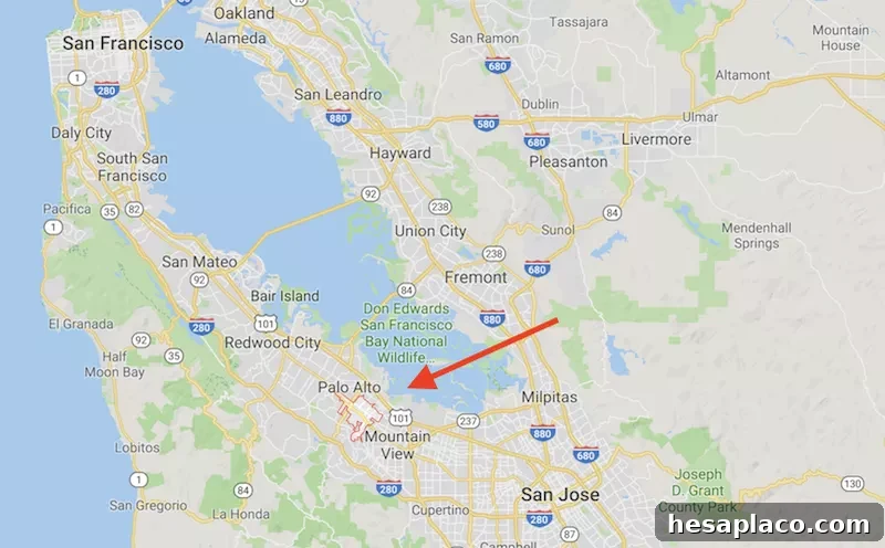 Palo Alto map