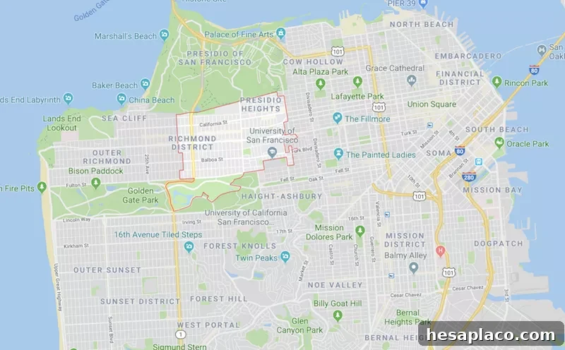 San Francisco 94118 map