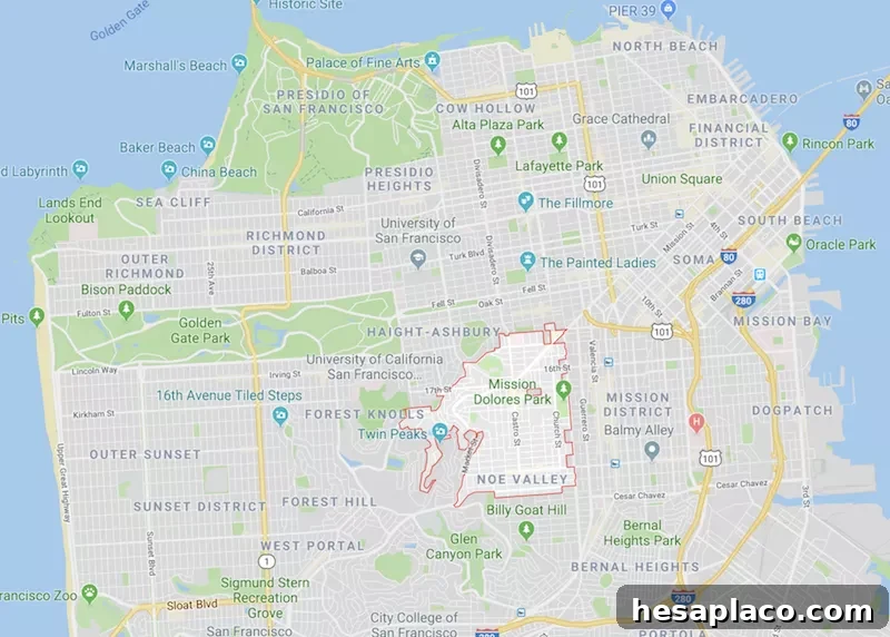 San Francisco 94114 map