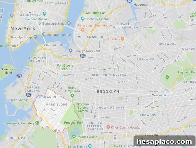 Brooklyn 11215 map
