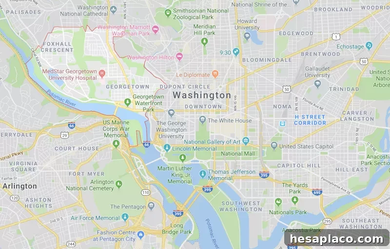 Washington DC 20007 map