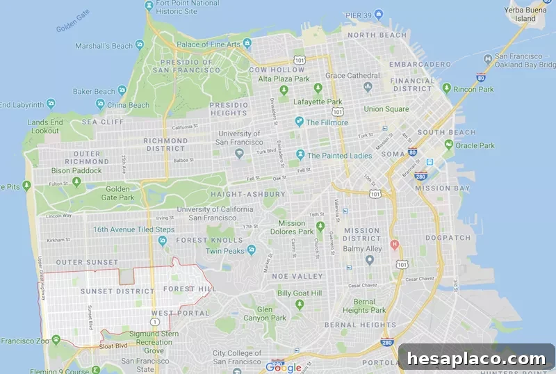 San Francisco map