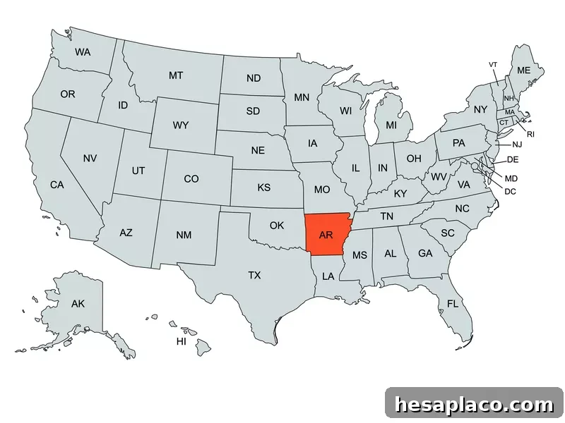 Arkansas State Map