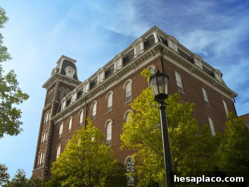 Old Main on the University of Arkansas college campus