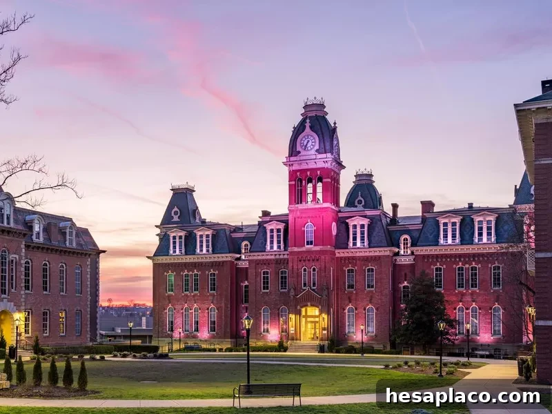 Woodburn Hall at West Virginia University in Morgantown, West Virginia