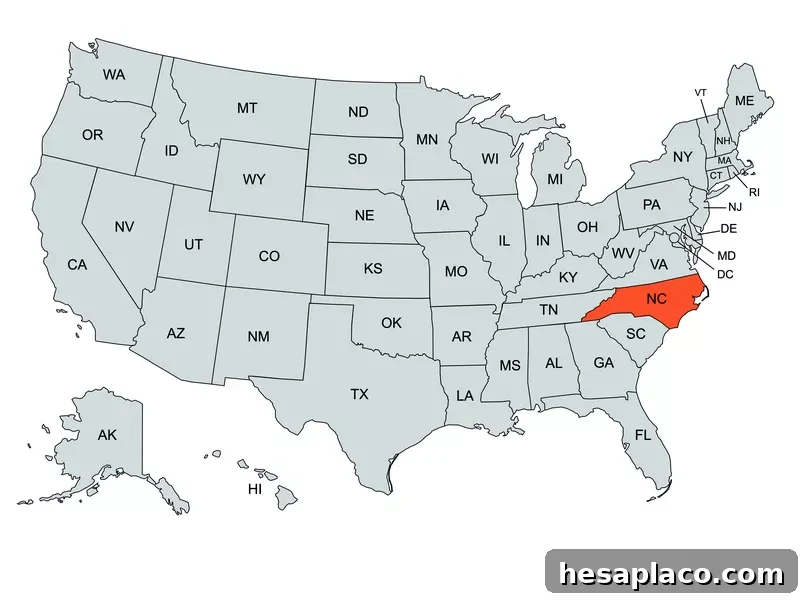 North Carolina Map