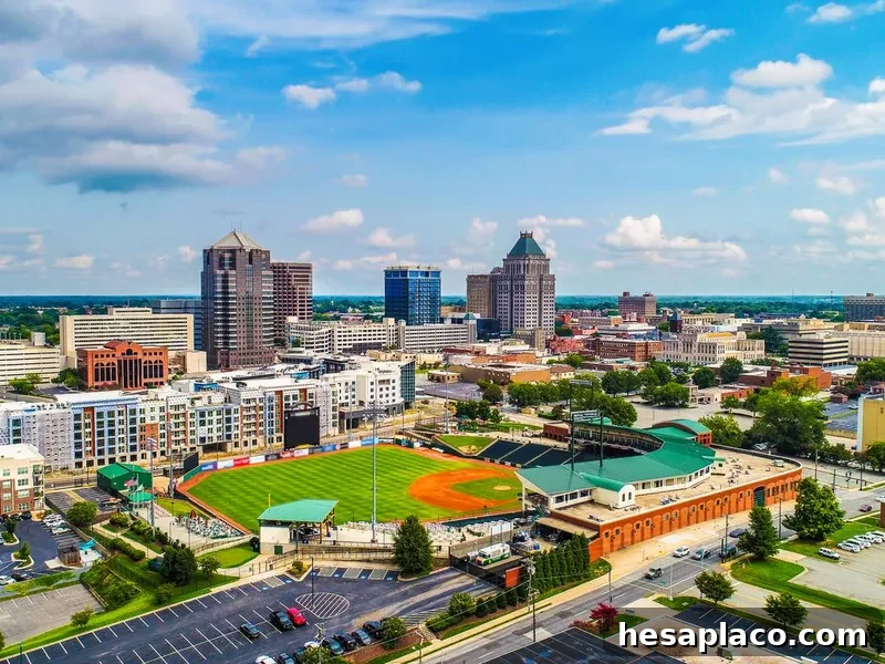 Downtown Greensboro North Carolina skyline