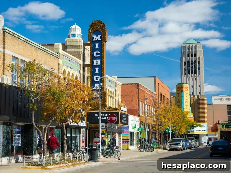 Liberty Street Scene in Ann Arbor