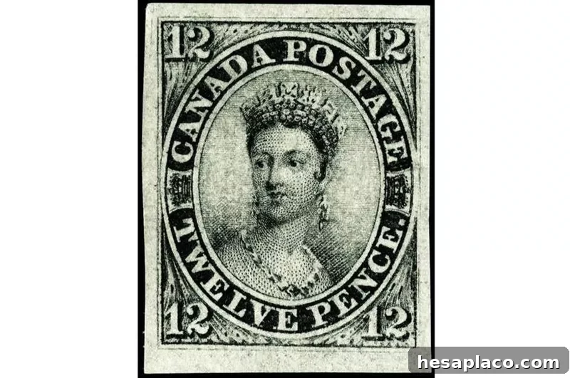 Canada 1851 12d Black Empress