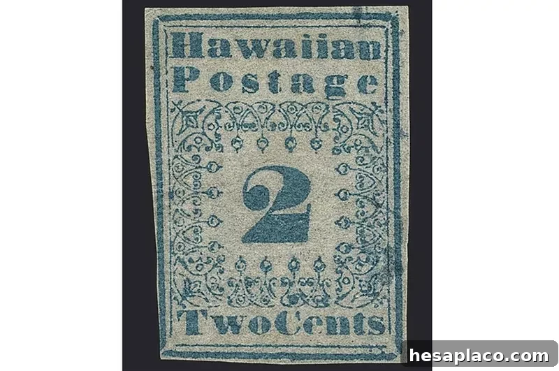 USA 1851 2 Cents Hawaiian Missionary