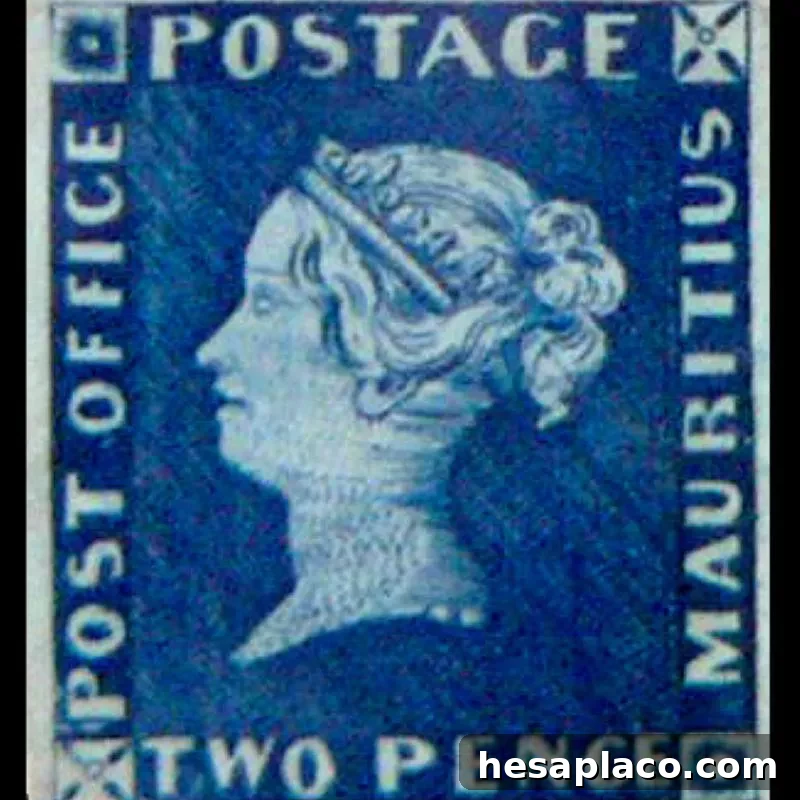 Mauritius Post Office Two Penny Blue