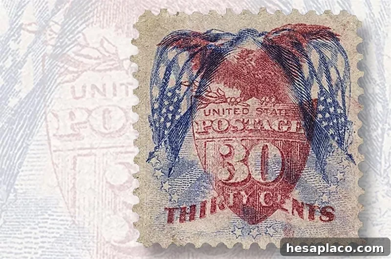 USA 1869 30 Cents Inverted Shield, Eagles and Flags