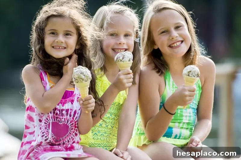Girls with cones