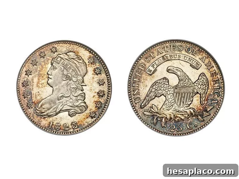 1823/2 Proof Capped Bust Quarter