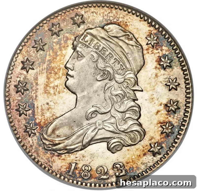 1823/2 Proof Capped Bust Quarter