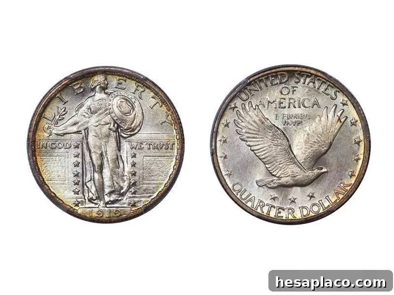 1919-S Full Head Standing Liberty Quarter