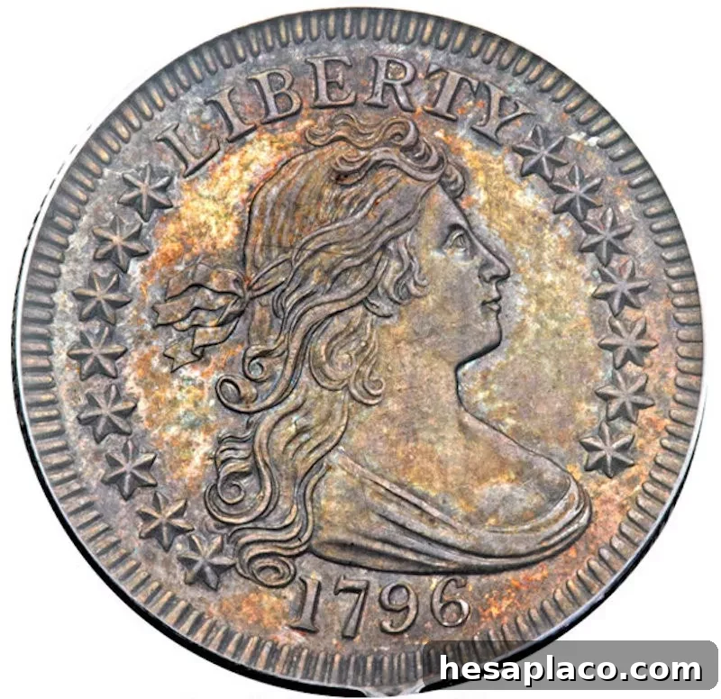1796 Proof-Like B-2 Draped Bust Quarter