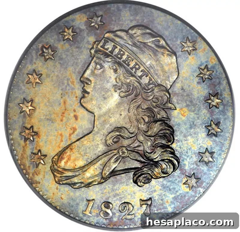 1827/3/2 Capped Bust Quarter