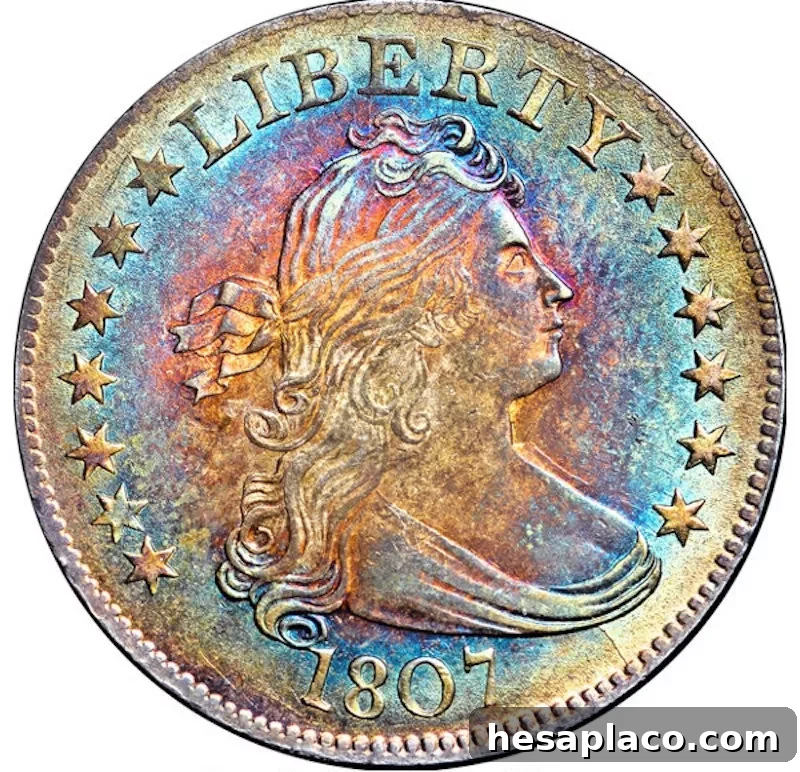 1807 B-2 Draped Bust Quarter