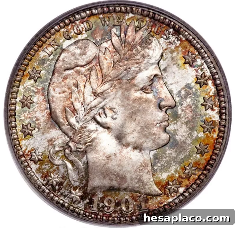 1901-S Barber Quarter