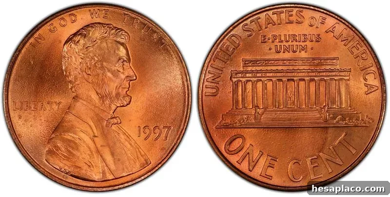 1997 U.S. Double Ear Lincoln Penny