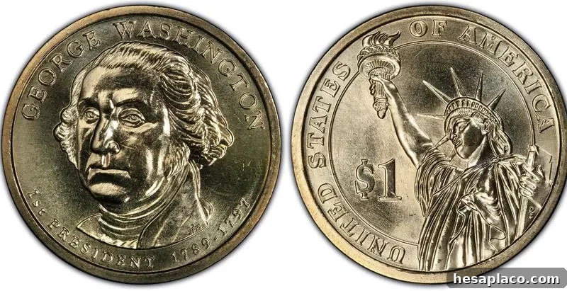 2007 U.S. Missing Edge Lettering Presidential Dollar
