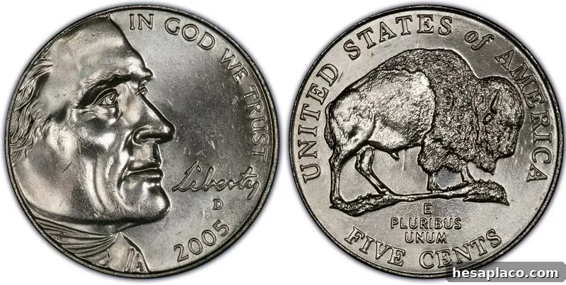2005-D U.S. Jefferson Bison Nickel