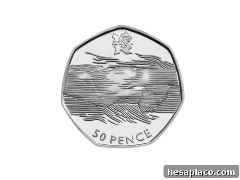 2012 U.K. Olympic Swimming 50p