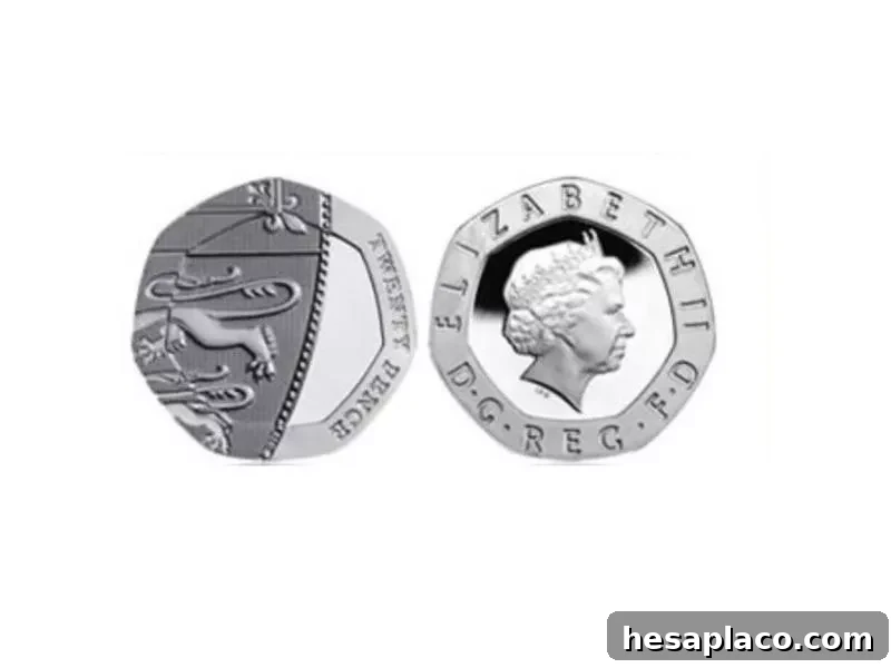 2008 UK Undated 20p Coin