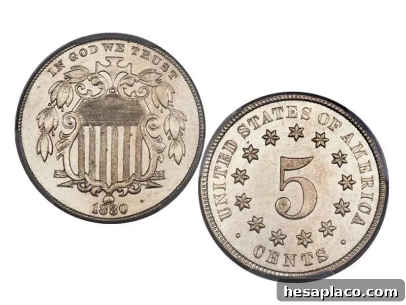 1880 Shield Nickel