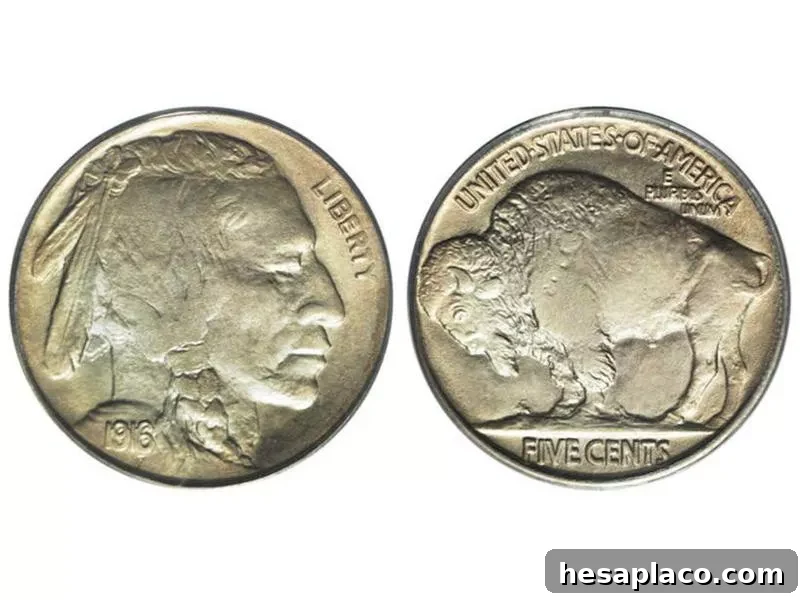 1916 Doubled Die Obverse Buffalo Nickel