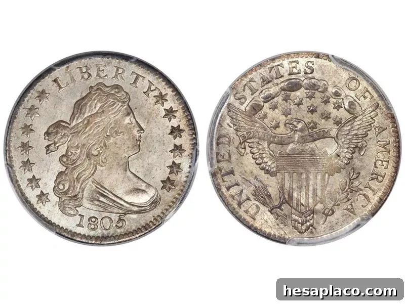 1805 4 Berries Draped Bust Dime