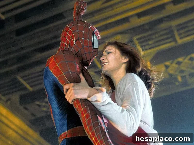 Kirsten Dunst and Tobey Maguire in Spider-Man (2002)
