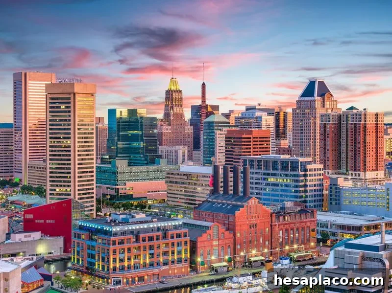 Baltimore, Maryland, USA Skyline