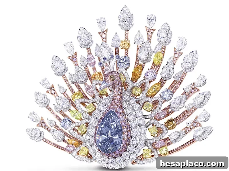 peacock brooch